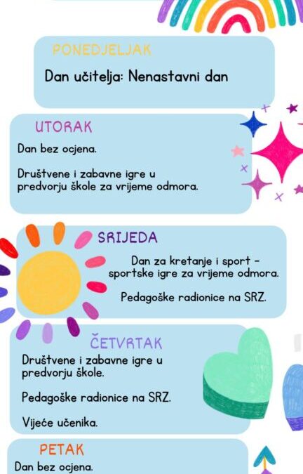 Dječji tjedan u našoj  školi